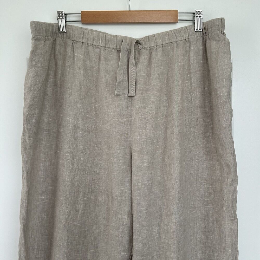 Quince Womens 100% European Linen Pants Flax Size XL Coastal Lagenlook